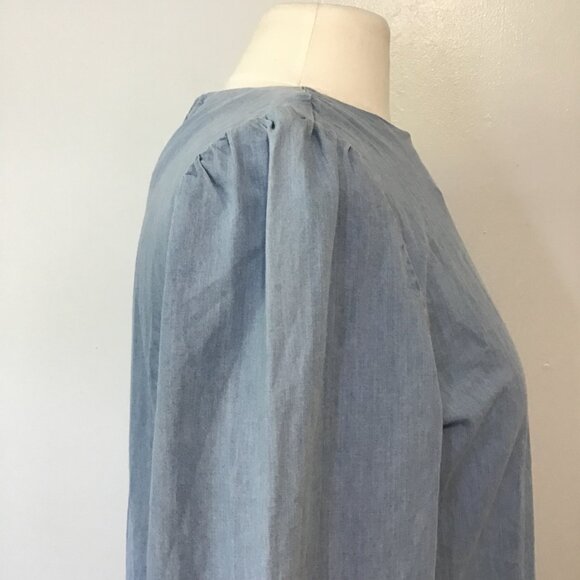 Benin Plain Crew Neck Dress with Back Keyhole Button Size 8 - Picture 4 of 15